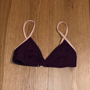 Solid & Striped purple and tan top